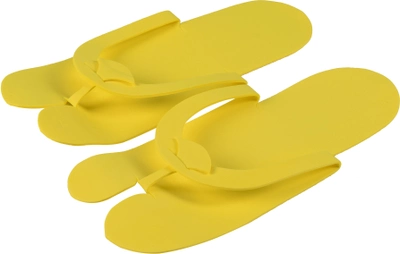 Упаковка тапочек Etto одноразовые вьетнамки EVA желтые размер 36-39 х 12 шт (4823101097092)