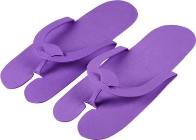Упаковка тапочек Etto одноразові в’єтнамки EVA фіолетові розмір 36-39 х 12 шт (4823101097078)