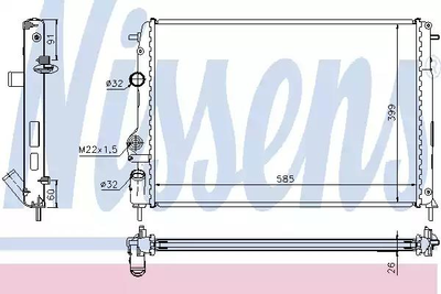 Радіатор охолодження NISSENS 63896A