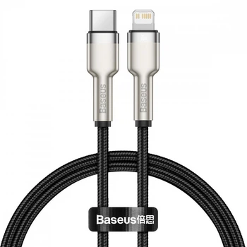 Кабель Baseus Cafule Metal Type-C to Lightning PD 20W (0.25m) black CATLJK-01