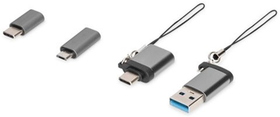 Набір адаптерів Digitus USB Type-A/USB Type-C/micro-USB - USB Type-A/USB Type-C/micro-USB (4016032481195)