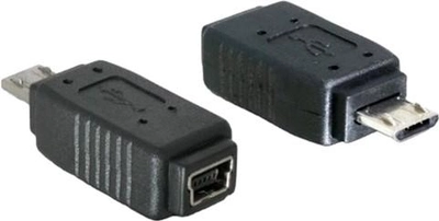 Adapter Delock mini-USB - micro-USB M/F Black (4043619650637)