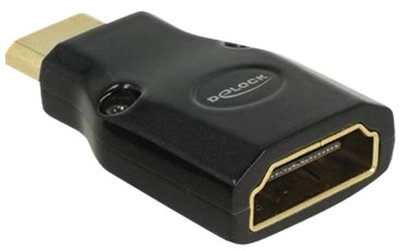 Adapter Delock HDMI - mini HDMI-C F/M 4K Black (4043619656653)