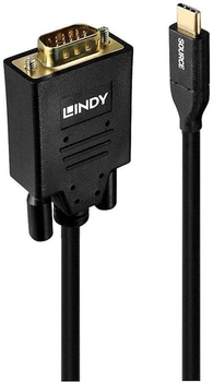 Adapter Lindy USB Type-C - VGA 2 m Black (4002888432528)