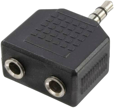 Adapter LogiLink Stereo Jack 3.5 mm - 2 x 3.5 mm F/M Black (4052792003567)
