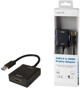 Адаптер LogiLink USB Type-A - HDMI Black (4052792034035)