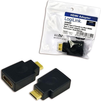 Adapter LogiLink HDMI - mini HDMI F/M Black (4052792005929)