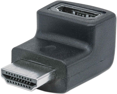 Адаптер кутовий Manhattan HDMI-HDMI 4K M/F Black (4040849689208)