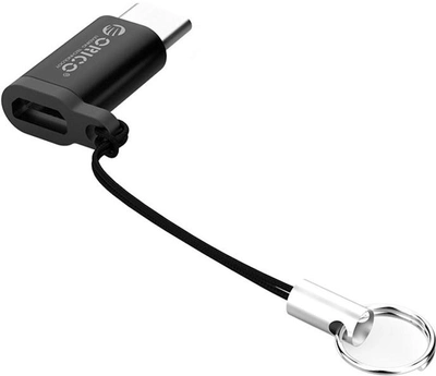 Адаптер Orico micro-USB - USB Type-C Black (6936761898249)