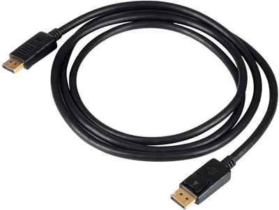 Kabel Akyga DisplayPort M/M 1.8 m Black (5901720133427)