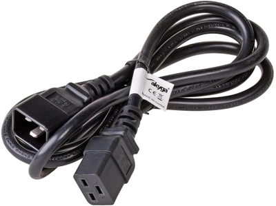 Kabel zasilający Akyga IEC C19 - IEC C20 1.8 m Black (5901720130532)