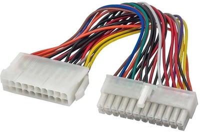 Kabel adapter Akyga 20 pin - P1 24 pin M/F 0.15 m Black (5901720135193)