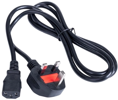 Kabel zasilający Akyga UK BS 1363 Typ G - IEC C13 1.5 m Black (5901720137036)