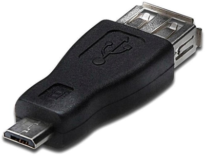 Кабель адаптер Akyga USB Type-A - micro-USB F/M 0.23 м Black (5901720132345)