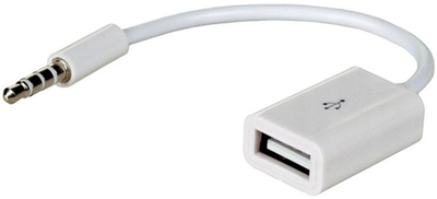 Кабель адаптер Akyga USB Type-A - miniJack F/M 0.15 м White (5901720131966)