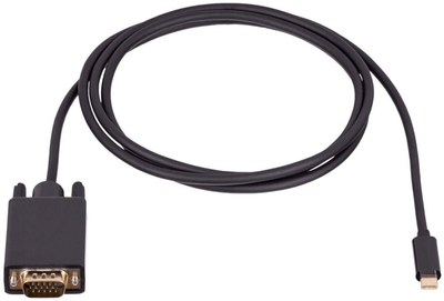 Кабель адаптер Akyga USB Type-C - VGA 1.8 м Black (5901720136770)