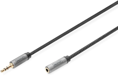 Kabel audio Digitus mini Jack 3.5 mm M/F 3 m Black (4016032481300)