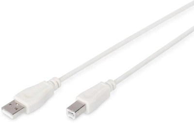 Kabel drukarkowy Digitus USB Type-A - USB Type-B M/M 5 m Beige (4016032297130)