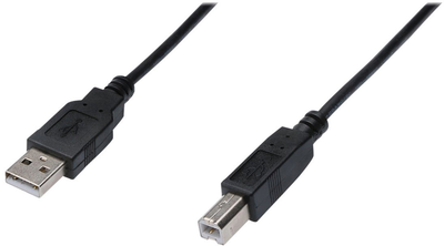 Kabel drukarkowy Digitus USB Type-A - USB Type-B M/M 1 m Black (4016032284819)