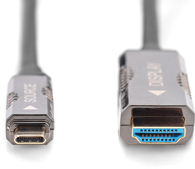 Kabel adapter Digitus USB Type-C - HDMI M/M 20 m Black (4016032482604)