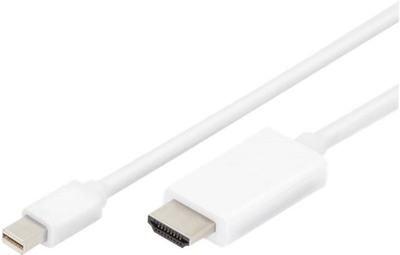 Kabel adapter Digitus mini DisplayPort - HDMI A M/M 1 m White (4016032438618)