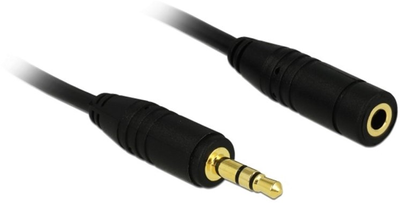 Kabel Delock mini Jack - mini Jack M/F 3 Pin 5 m Black (4043619842377)