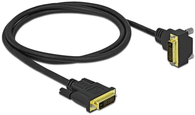 Kabel kątowy Delock DVI-D - DVI-D M/M 1 m Black (4043619858934)