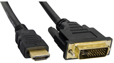 Kabel kątowy Delock DVI-D - DVI-D M/M 2 m Black (4043619858941)