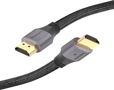 Kabel kątowy Delock HDMI M/M 2 m Black/Gray (4043619829941)