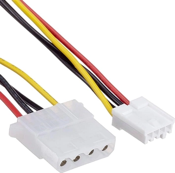 Kabel zasilania Delock 4 pin - 4 pin + 3 pin M/F/M 0.14 m Multicolor (4043619836581)
