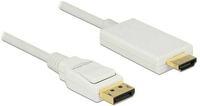 Kabel adapter Delock DisplayPort - HDMI M/M 2 m White (4043619838189)