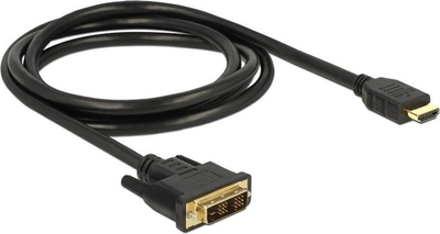 Kabel adapter Delock DVI-D - HDMI M/M 1.5 m Black (4043619855834)