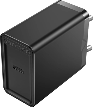 Ładowarka Vention USB Type C + QC4.0 20 W Black (FADB0-EU)