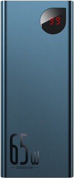 Powerbank Baseus Adman metal Digital display quick charging 20000 mAh 65 W Blue (PPIMDA-D03)