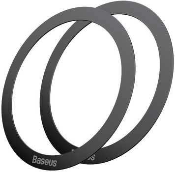Metalowe pierścienie Baseus Halo Series 2 szt. Black (PCCH000001)
