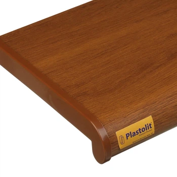 Пластиковый подоконник Plastolit Soft Золотой дуб матовый Ширина 100мм