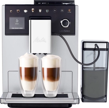 Ekspres do kawy Melitta LatteSelect F63/0-201 srebrno-czarny