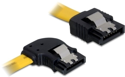 Kabel kątowy Delock SATA M/M 0.3 m Yellow (4043619824922)