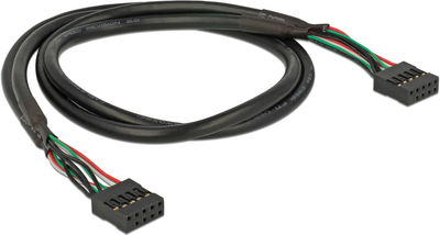 Kabel Delock USB pin header - 10 pin F/F 0.5 m Black (4043619824373)