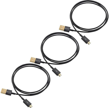 Набір кабелів Delock USB Type-A - micro-USB M/M 0.3 м/0.6 м/0.9 м Black (4043619836802)