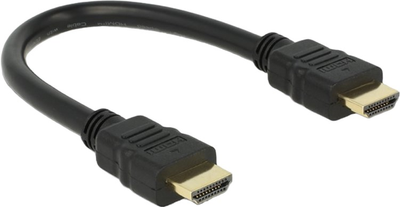 Kabel Delock HDMI A - HDMI A M/M 0.25 m Black (4043619833528)