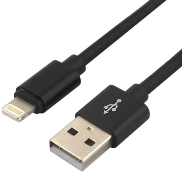 Кабель Everactive USB Type-A - Lightning M/M 1 м Black (5903205770752)
