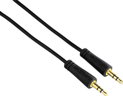 Kabel Hama Jack 3.5 mm - Jack 3.5 mm M/M 1.5 m Black (4047443195593)