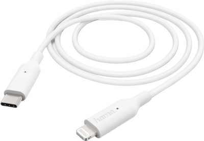 Kabel Hama Data Lightning - USB Type-C M/M 1 m White (4047443407603)