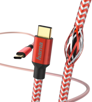 Kabel Hama USB Type-C - USB Type-C M/M 1.5 m Red (4047443403742)