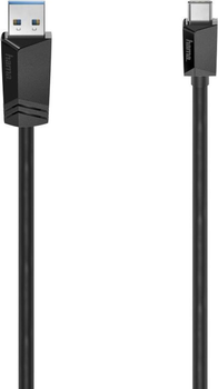 Kabel Hama USB Type-A - USB Type-C M/M 0.25 m Black (4047443443953)
