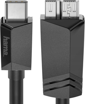Kabel Hama USB Type-C - micro-USB M/M 0.75 m Black (4047443444004)