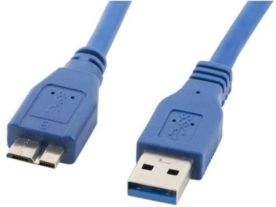 Kabel Lanberg USB Type-A - micro-USB M/M 0.5 m Blue (5901969413847)