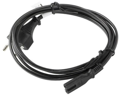 Kabel zasilający Lanberg CEE 7/16 - IEC 320 C7 M/M 3 m Black (5901969429145)