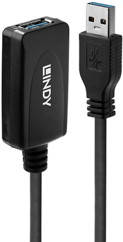 Kabel Lindy USB Type-A 3.0 M/F 5 m Black (4002888431552)